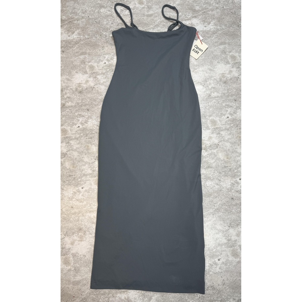 Open Edit Dress Womens XS Blue Weather Sleeveless‎ Maxi Tank Spandex Bodycon New
